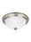 Generation Lighting Geary transitional 1-light LED indoor dimmable ceiling flush mount fixture in brushed nickel silver