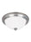 Generation Lighting Geary transitional 3-light indoor dimmable ceiling flush mount fixture in brushed nickel silver fini