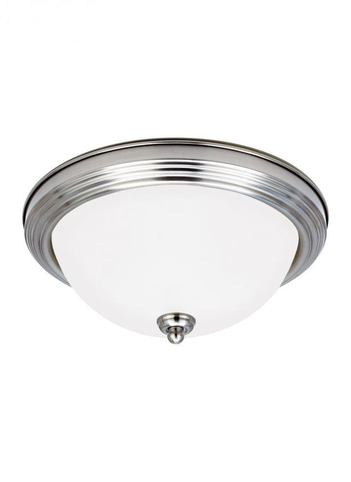 Generation Lighting Geary transitional 3-light indoor dimmable ceiling flush mount fixture in brushed nickel silver fini | 77065-962