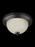 Generation Lighting Geary transitional 3-light LED indoor dimmable ceiling flush mount fixture in bronze finish with amb