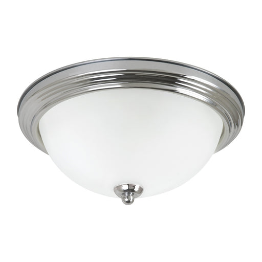 Geary Transitional 2-light Indoor Dimmable Ceiling Flush Mount Fixture In Chrome Silver Finish With | 77064-05