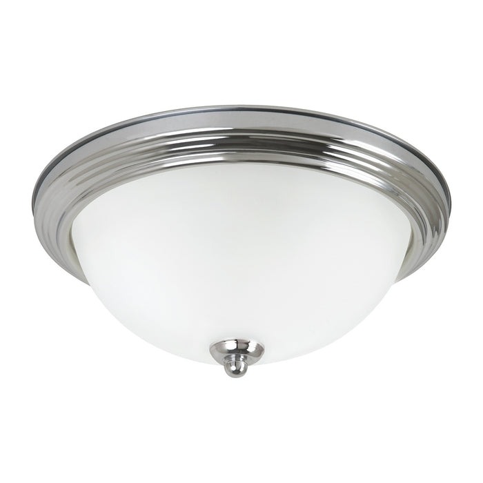 Geary Transitional 2-light Indoor Dimmable Ceiling Flush Mount Fixture In Chrome Silver Finish With | 77064-05