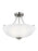Geary Transitional 3-light Indoor Dimmable Ceiling Flush Mount Fixture In Brushed Nickel Silver Fini | 7716503-962