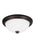 Geary Transitional 2-light Indoor Dimmable Ceiling Flush Mount Fixture In Bronze Finish With Satin E | 77264-710