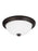 Generation Lighting Geary transitional 2-light indoor dimmable ceiling flush mount fixture in bronze finish with satin e