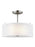 Generation Lighting Elmwood Park traditional 2-light LED indoor dimmable ceiling semi-flush mount in brushed nickel silv