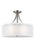 Generation Lighting Elmwood Park traditional 3-light indoor dimmable ceiling semi-flush mount in brushed nickel silver f