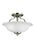 Generation Lighting Emmons traditional 2-light indoor dimmable ceiling semi-flush mount in brushed nickel silver finish | 7739002-962
