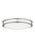 Generation Lighting Mahone traditional dimmable indoor large LED one-light flush mount ceiling fixture in a painted brus