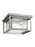 Generation Lighting Hunnington contemporary 2-light outdoor exterior ceiling flush mount in weathered pewter grey finish