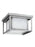 Generation Lighting Hunnington contemporary 1-light outdoor exterior led outdoor ceiling flush mount in weathered pewter