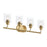 Reines Four-light Bath Vanity With Clear Glass Shades | P300568-191
