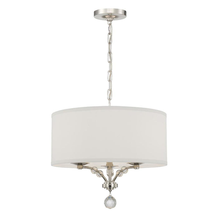 Crystorama Mirage 3 Light Polished Nickel Chandelier