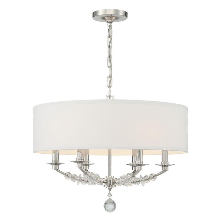 Crystorama Mirage 6 Light Polished Nickel Chandelier