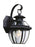 Generation Lighting Lancaster traditional 1-light outdoor exterior small wall lantern sconce in black finish with clear | 2241830