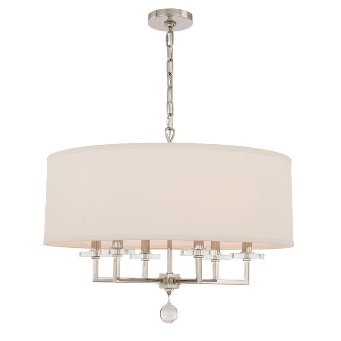 Crystorama Paxton 6 Light Polished Nickel Chandelier