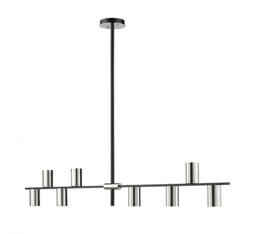 8 Light Linear Chandelier | 814-8L-MB-PN