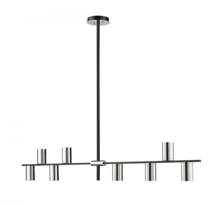 8 Light Linear Chandelier | 814-8L-MB-PN