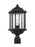Generation Lighting Kent traditional 1-light outdoor exterior post lantern in black finish with clear beveled glass pane