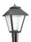 Generation Lighting Polycarbonate Outdoor traditional 1-light outdoor exterior large post lantern in black finish with f