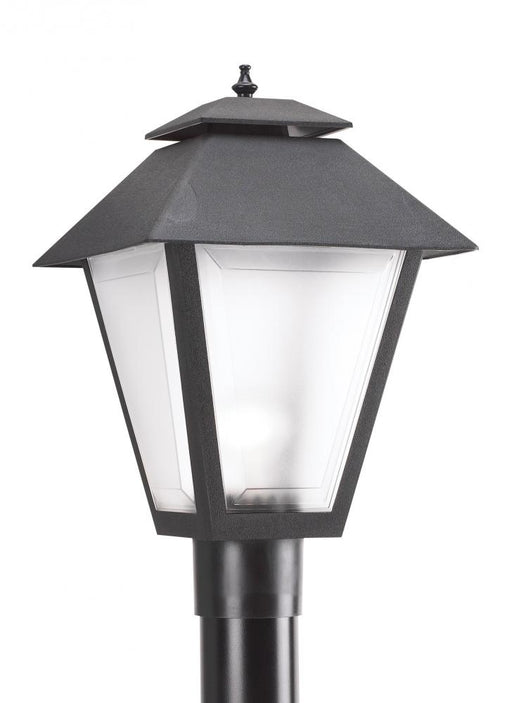 Polycarbonate Outdoor Traditional 1-light Led Outdoor Exterior Post Lantern In Black Finish With Fro | 82065EN3-12