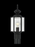 Generation Lighting Classico traditional 1-light outdoor exterior post lantern in black finish with clear beveled glass