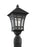 Generation Lighting Herrington transitional 1-light outdoor exterior post lantern in black finish with clear seeded glas