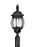 Generation Lighting Wynfield traditional 2-light outdoor exterior post lantern in black finish with clear beveled glass