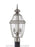 Generation Lighting Lancaster traditional 2-light LED outdoor exterior post lantern in antique brushed nickel silver fin