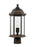 Generation Lighting Sevier traditional 1-light outdoor exterior medium post lantern in antique bronze finish with clear