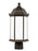 Generation Lighting Sevier traditional 1-light LED outdoor exterior medium post lantern in antique bronze finish with sa