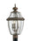 Lancaster Traditional 3-light Outdoor Exterior Post Lantern In Antique Bronze Finish With Clear Curv | 8239-71
