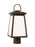 Visual Comfort & Co. Studio Collection Founders modern 1-light LED outdoor exterior post lantern in antique bronze finish with clear glass