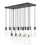 17 Light Linear Chandelier | 824P-17L-MB