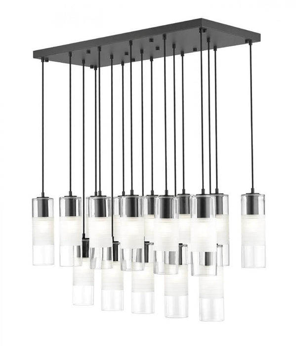 17 Light Linear Chandelier | 824P-17L-MB