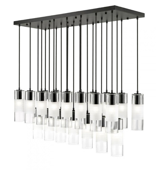23 Light Linear Chandelier | 824P-23L-MB