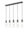 5 Light Linear Chandelier | 824P-5L-MB
