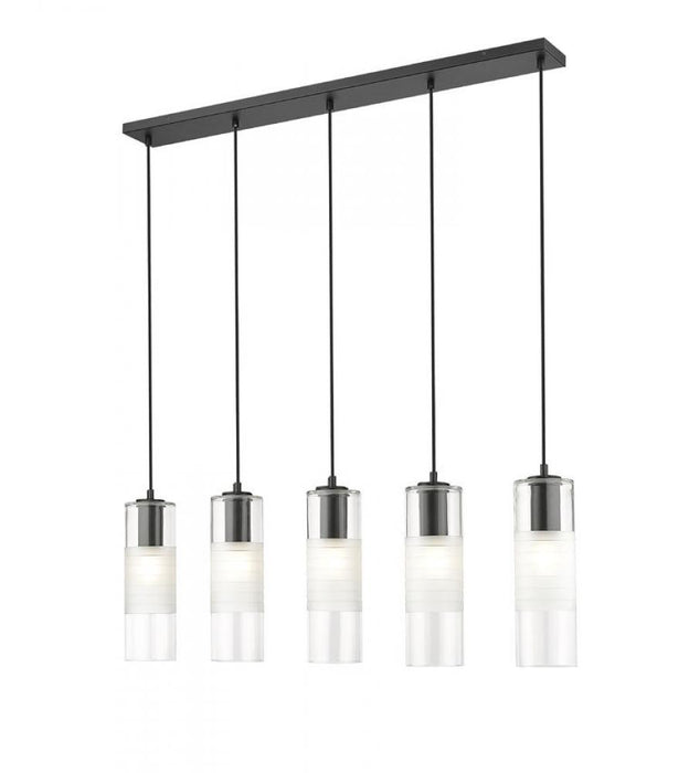 5 Light Linear Chandelier | 824P-5L-MB