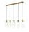 5 Light Linear Chandelier | 824P-5L-MGLD