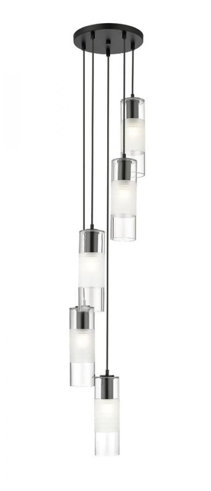 5 Light Chandelier | 824P-5R-MB