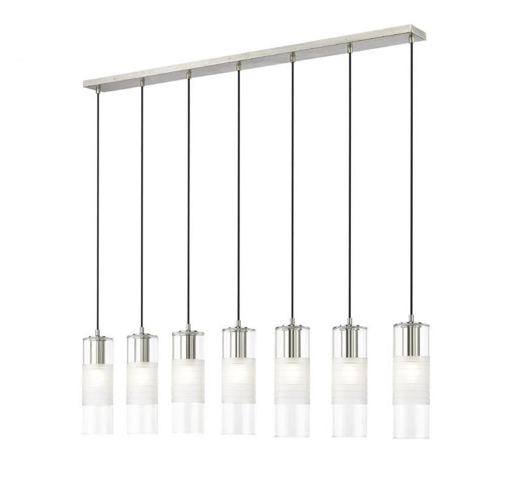 7 Light Linear Chandelier | 824P-7L-BN