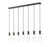 7 Light Linear Chandelier | 824P-7L-MB