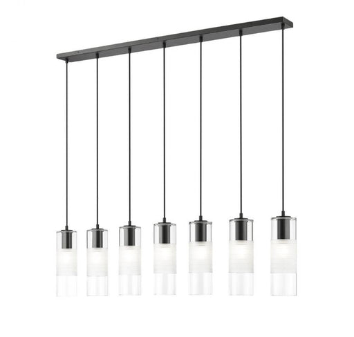 7 Light Linear Chandelier | 824P-7L-MB