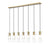 7 Light Linear Chandelier | 824P-7L-MGLD