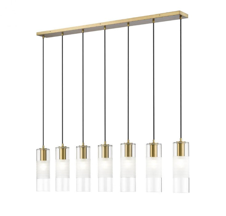 7 Light Linear Chandelier | 824P-7L-MGLD