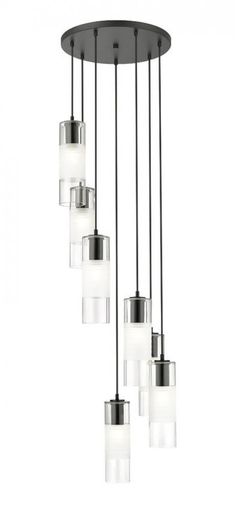 7 Light Chandelier | 824P-7R-MB