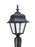 Generation Lighting Polycarbonate Outdoor traditional 1-light outdoor exterior medium post lantern in black finish with