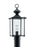 Generation Lighting Jamestowne transitional 1-light outdoor exterior post lantern in black finish with clear beveled gla