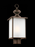 Generation Lighting Jamestowne transitional 1-light outdoor exterior post lantern in antique bronze finish with frosted