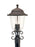 Generation Lighting Trafalgar traditional 3-light outdoor exterior post lantern in oxidized bronze finish with clear see